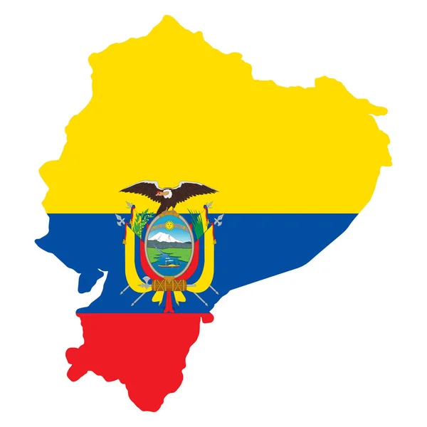 Ecuador Karta Flagga Vektor illustration eps 10 — Stock vektor