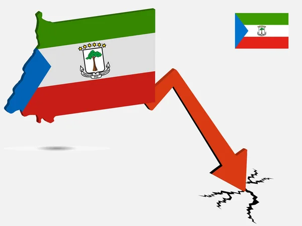 Economische crisis in Equatoriaal-Guinea illustratie Eps 10 — Stockvector