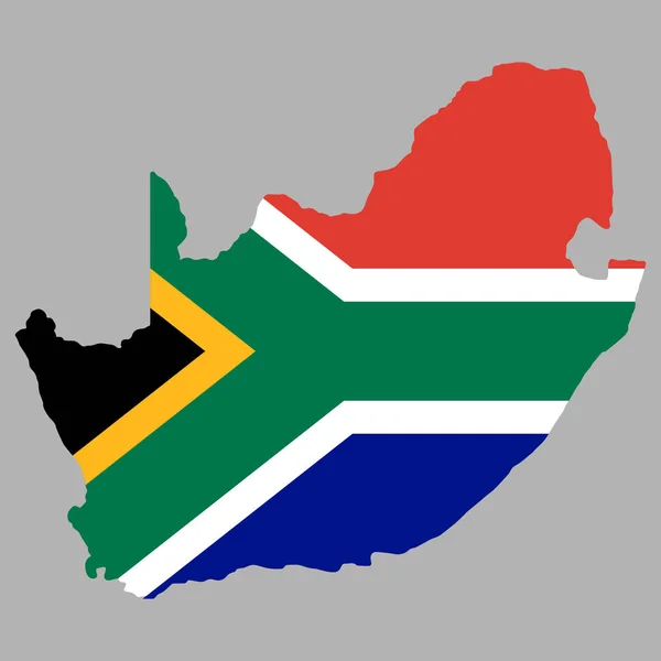 Südafrika Karte Flaggenvektor — Stockvektor