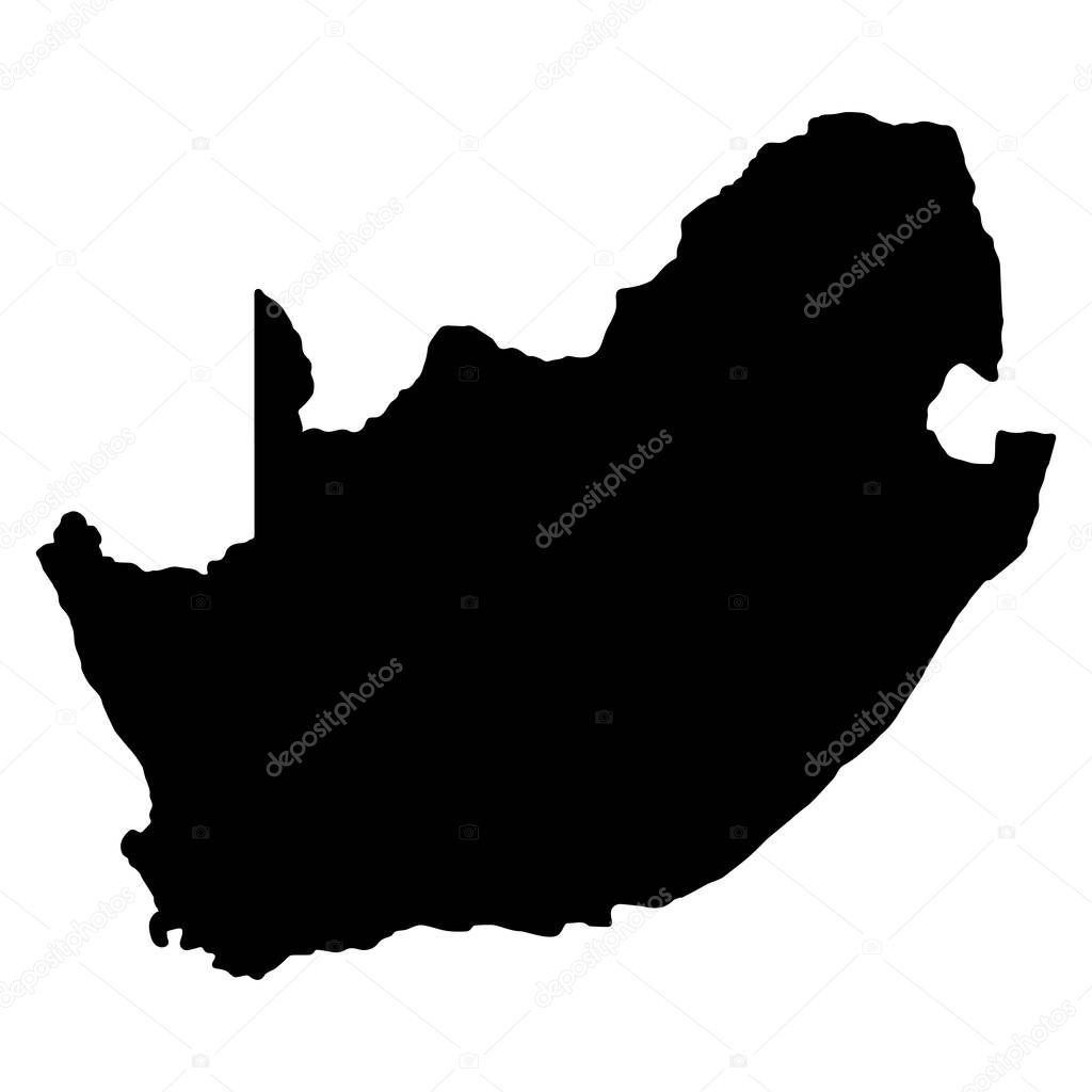 South Africa Map Silhouette Vector