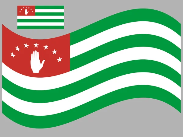 Вектор флага Республики Абхазия — стоковый вектор