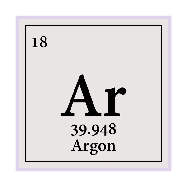 Argon Periodisk tabell över elementen vektor illustration eps 10 — Stock vektor
