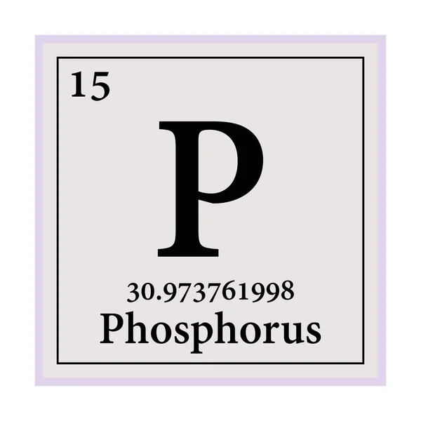 Fósforo Tabla periódica de los elementos Vector ilustración eps 10 — Archivo Imágenes Vectoriales