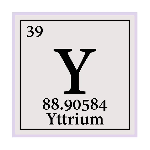 Yttrium Periodiek Systeem Van Elementen Vector Illustratie Eps — Stockvector