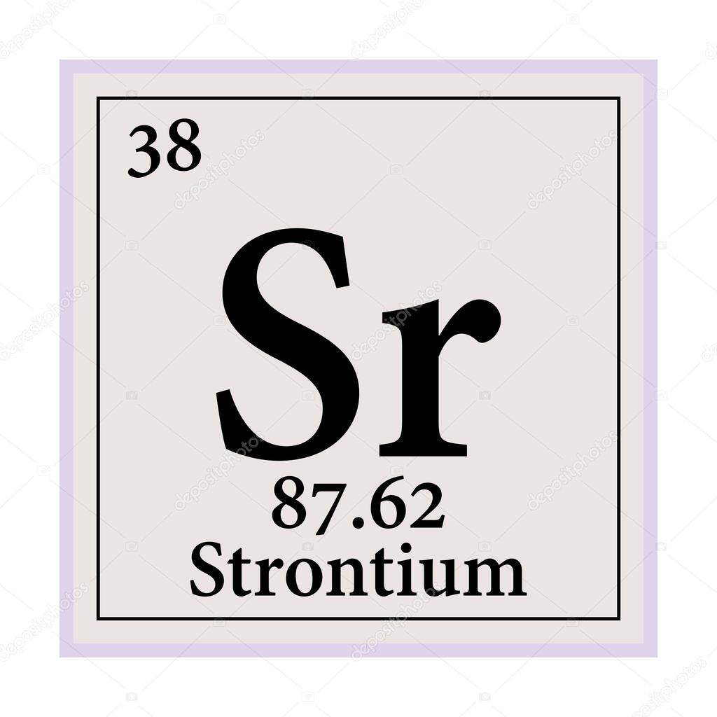 Strontium Periodic Table of the Elements Vector illustration eps 10