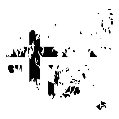 Aland Haritası Siluet Vektörü illüstrasyonuName.