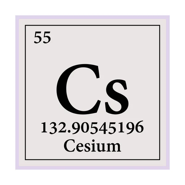 Cesium Periodisk Tabell Över Elementen Vektor Illustration Eps — Stock vektor