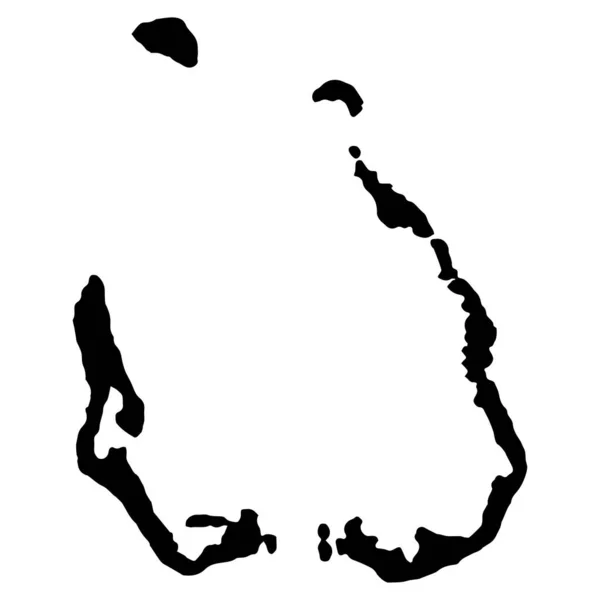 Cocos Islands Map Silhouette Vector Illustration Eps — 图库矢量图片