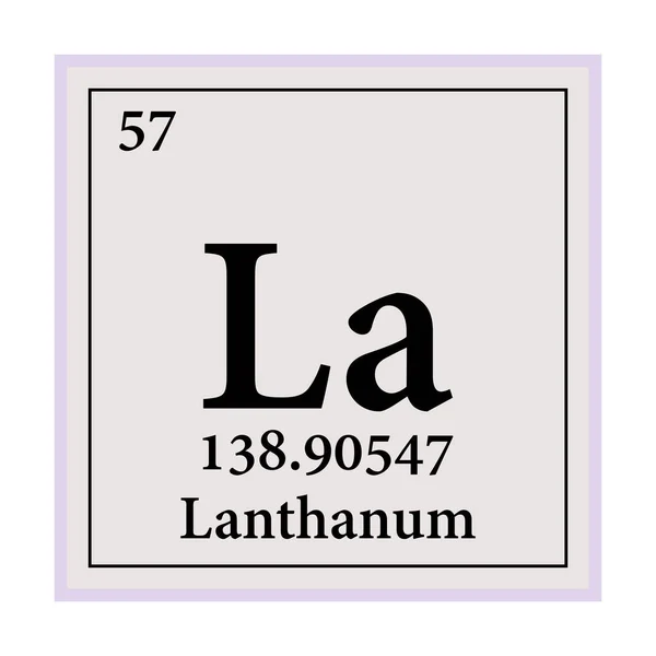 Lanthanum Periodisk Tabell Över Elementen Vektor Illustration Eps — Stock vektor