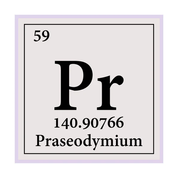 Praseodymium Periodiek Systeem Van Elementen Vector Illustratie Eps — Stockvector