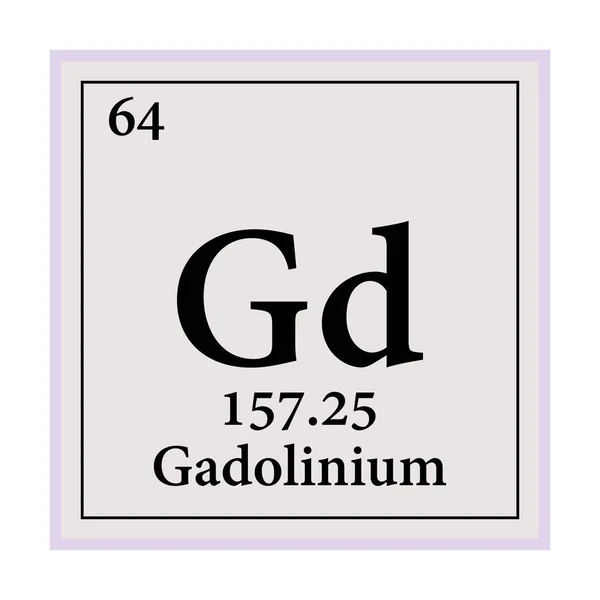 Gadolinium Periodensystem Der Elemente Vektor Illustration Folge — Stockvektor