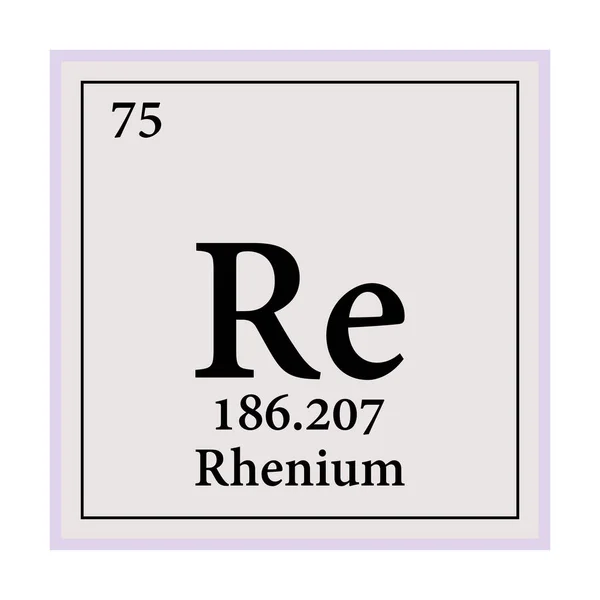 Rhenium Periodisk Tabell Över Elementen Vektor Illustration Eps — Stock vektor