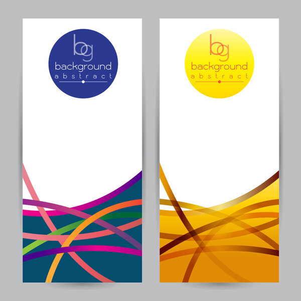 Abstract composition, geometric shapes, curve lines interlaced, 