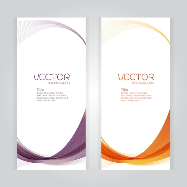 Vector fondo encabezado abstracto Violeta onda naranja whit vector — Vector de stock