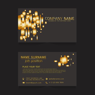 Vektör Kartvizit altın