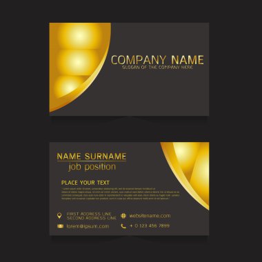 Vektör Kartvizit altın