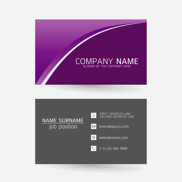 Διάνυσμα πρότυπο σύγχρονης απλό φως επαγγελματική κάρτα με επίπεδο χρήστη — Διανυσματικό Αρχείο