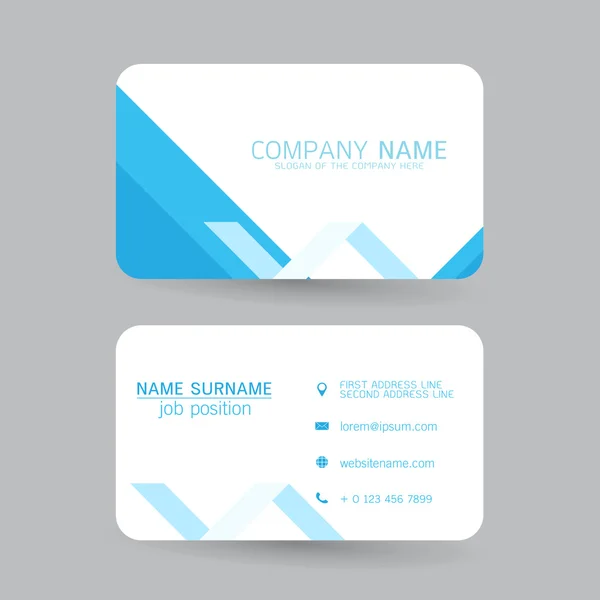 Διάνυσμα πρότυπο σύγχρονης απλό φως επαγγελματική κάρτα με επίπεδο χρήστη — Διανυσματικό Αρχείο