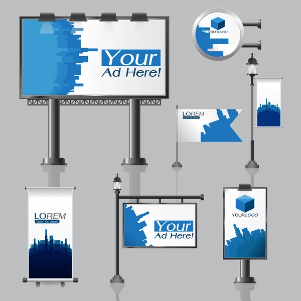 renkli daireler ile için Outdoor reklam tasarımı vektör