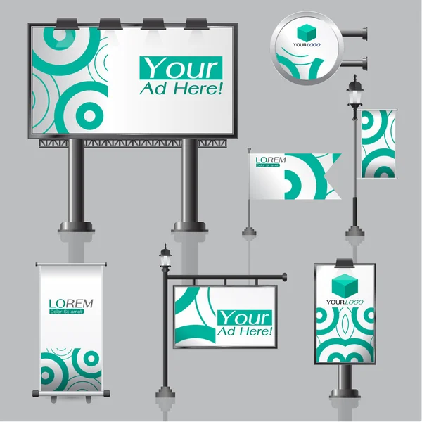 Vector Outdoor advertising design for company — Stock Vector