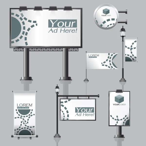 renkli daireler ile için Outdoor reklam tasarımı vektör