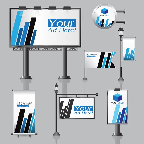 renkli daireler ile için Outdoor reklam tasarımı vektör