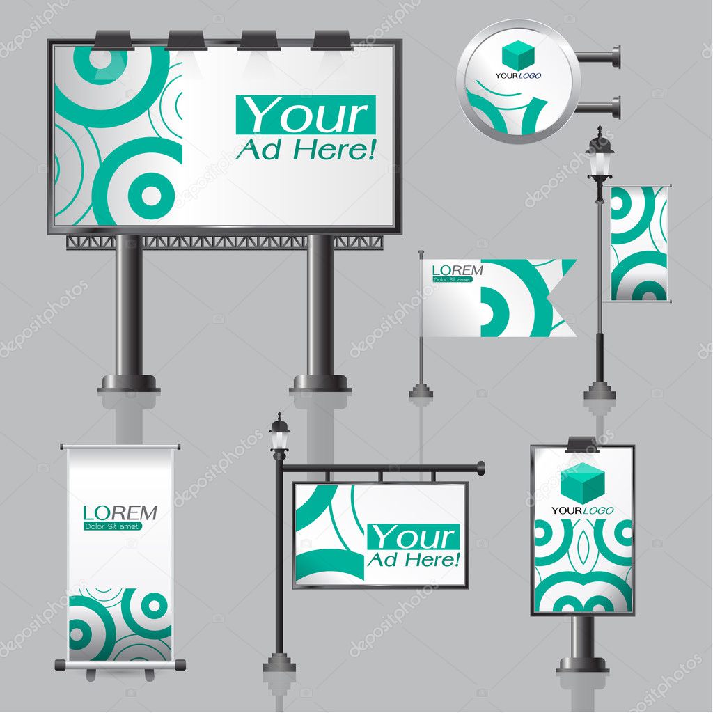 vector Outdoor advertising design for company