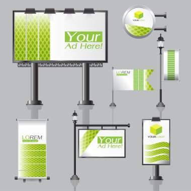 Outdoor reklam tasarımı ile şirket için vektör