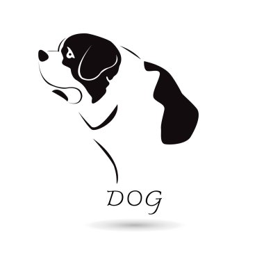 Vektör köpek tasarımınızın beyaz zemin üzerine kafa