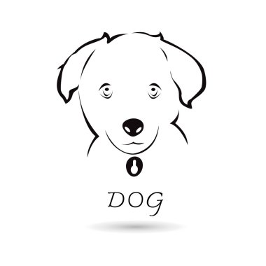 Vektör köpek tasarımınızın beyaz zemin üzerine kafa