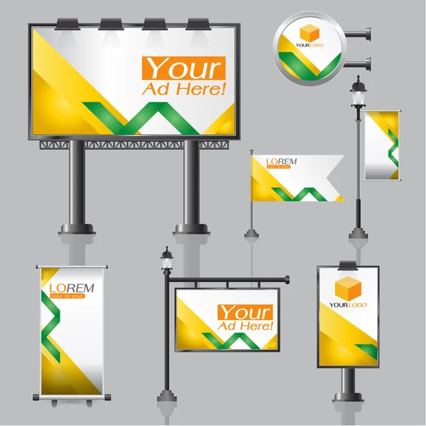 Vector Outdoor advertising design for company with — Stock Vector