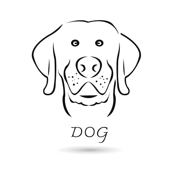 Vector dog head for your design on white background — Stock Vector