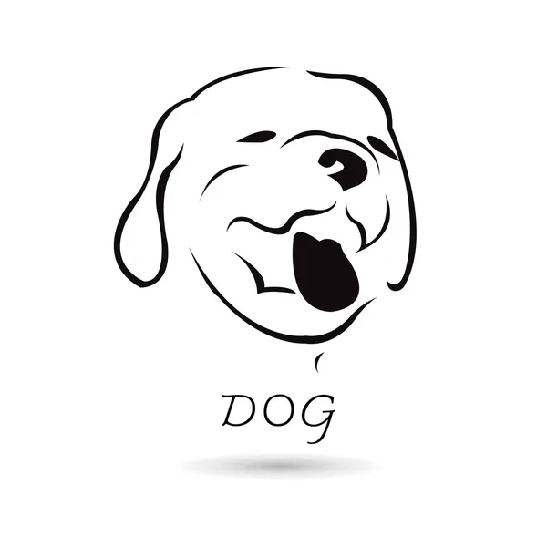 Vector hond hoofd voor uw ontwerp op witte achtergrond — Stockvector