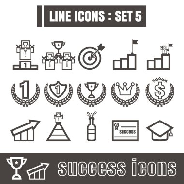 Satır simgeler siyah 5 ayarlayın. Beyaz arka plan üzerinde resimde eps 10