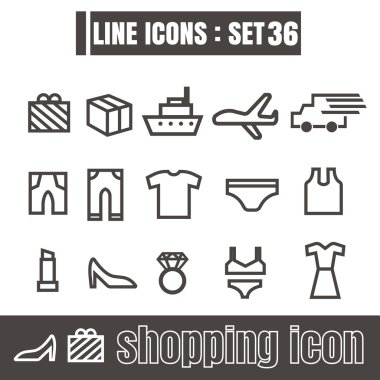 simgeler siyah Modern stil tasarım öğeleri Geome alışveriş hattı