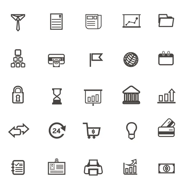Ilustración vectorial de iconos de línea delgada para negocios, banca, co — Vector de stock