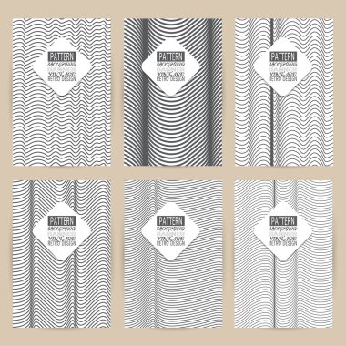 Vintage arka plan afiş retro broc kümesi siyah desen vektör