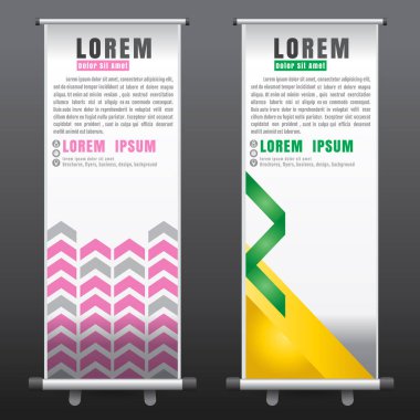 roll up business brochure flyer banner design vertical template  clipart