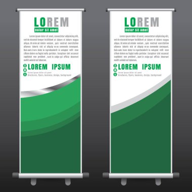 roll up business brochure flyer banner design vertical template  clipart