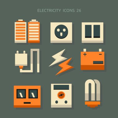 Vektör simge elektrik arka plan üzerinde