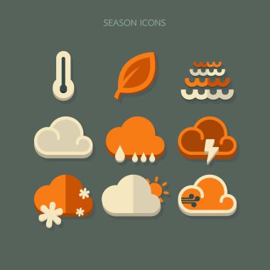 simge sezon vektör arka plan üzerinde