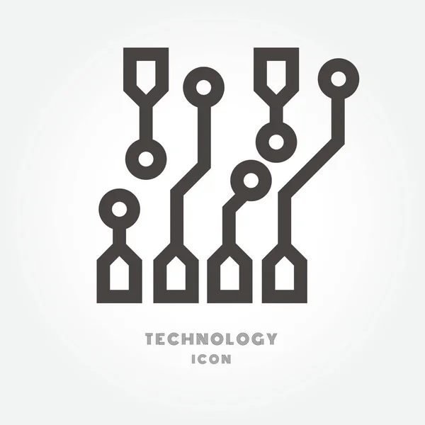 Devre kartı, teknoloji simgesi illüstrasyon izole işareti simgesi