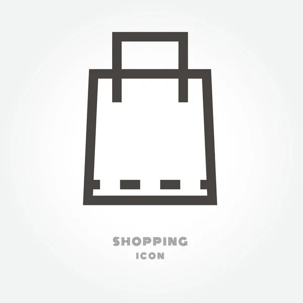 Shopping bag icon illustration isolated sign symbol thin line fo — Stock Vector