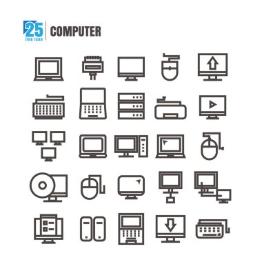 Arka plan üstünde vektör çizgi bilgisayar kutsal kişilerin resmi