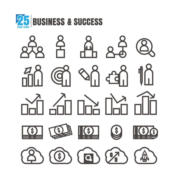 Icons business management meeting geld idee design vektor auf weißem hintergrund — Stockvektor