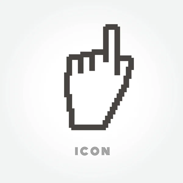 Cursor vector handpictogram op witte achtergrond — Stockvector