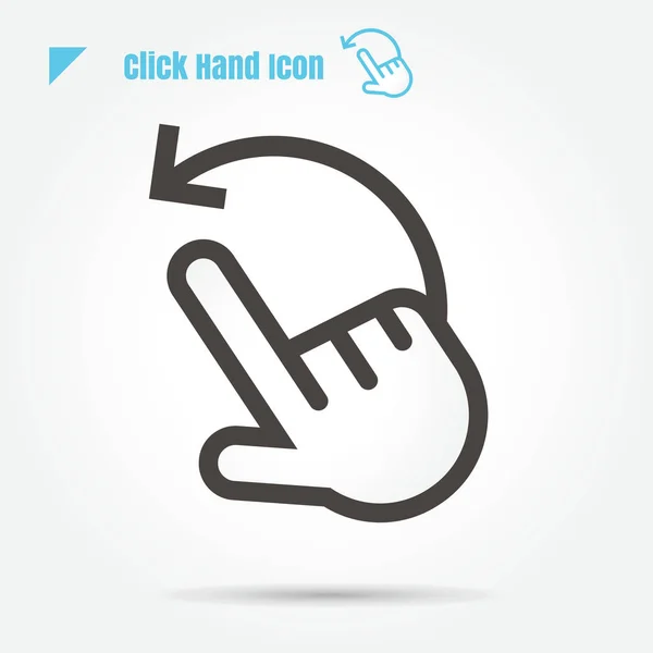 Pictogram klik hand vector illustratie geïsoleerde teken symbool logo ob — Stockvector