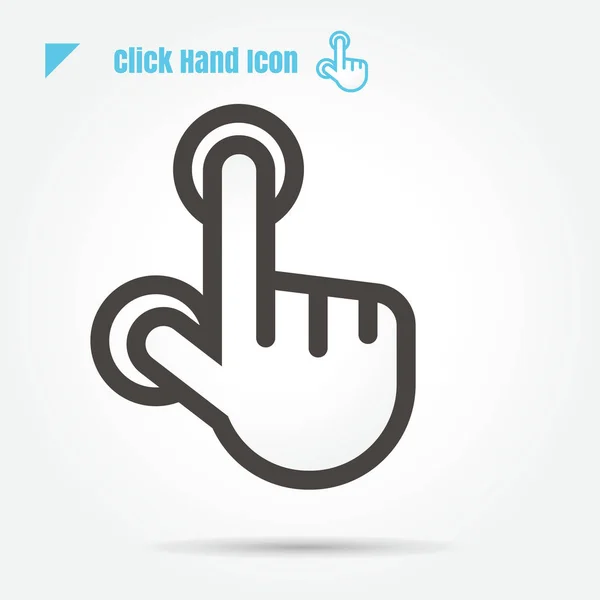 Pictogram klik hand vector illustratie geïsoleerde teken symbool logo ob — Stockvector