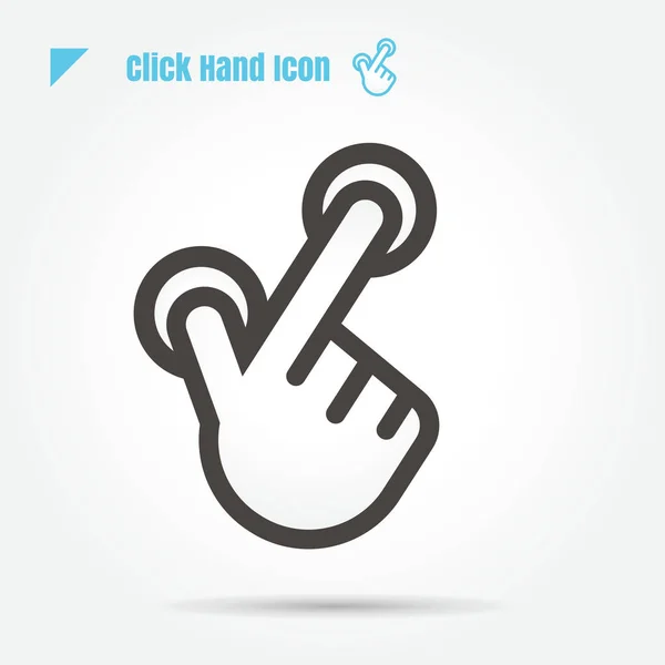 Symbol klicken Hand Vektor Illustration isoliert Zeichen Symbol logo ob — Stockvektor