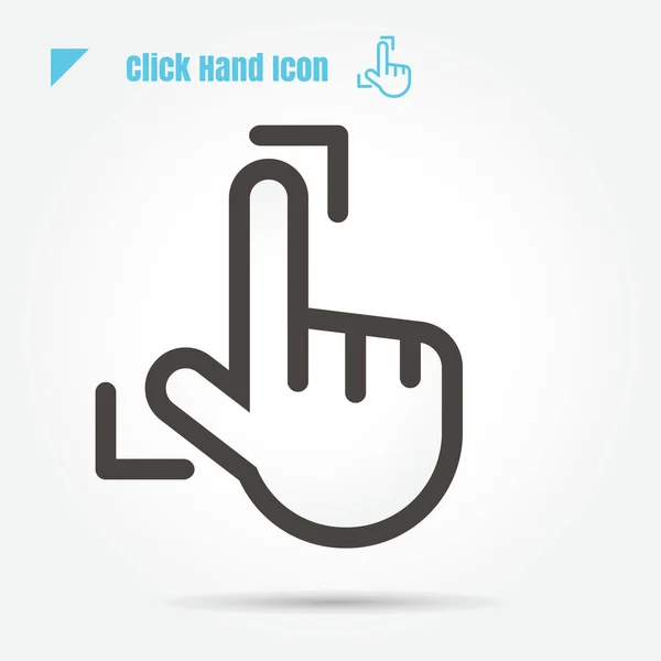 Pictogram klik hand vector illustratie geïsoleerde teken symbool logo ob — Stockvector